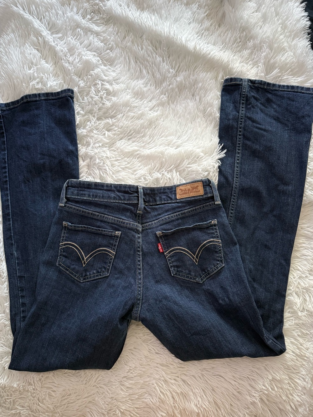 Levi's low rise navy blue bootcut jeans